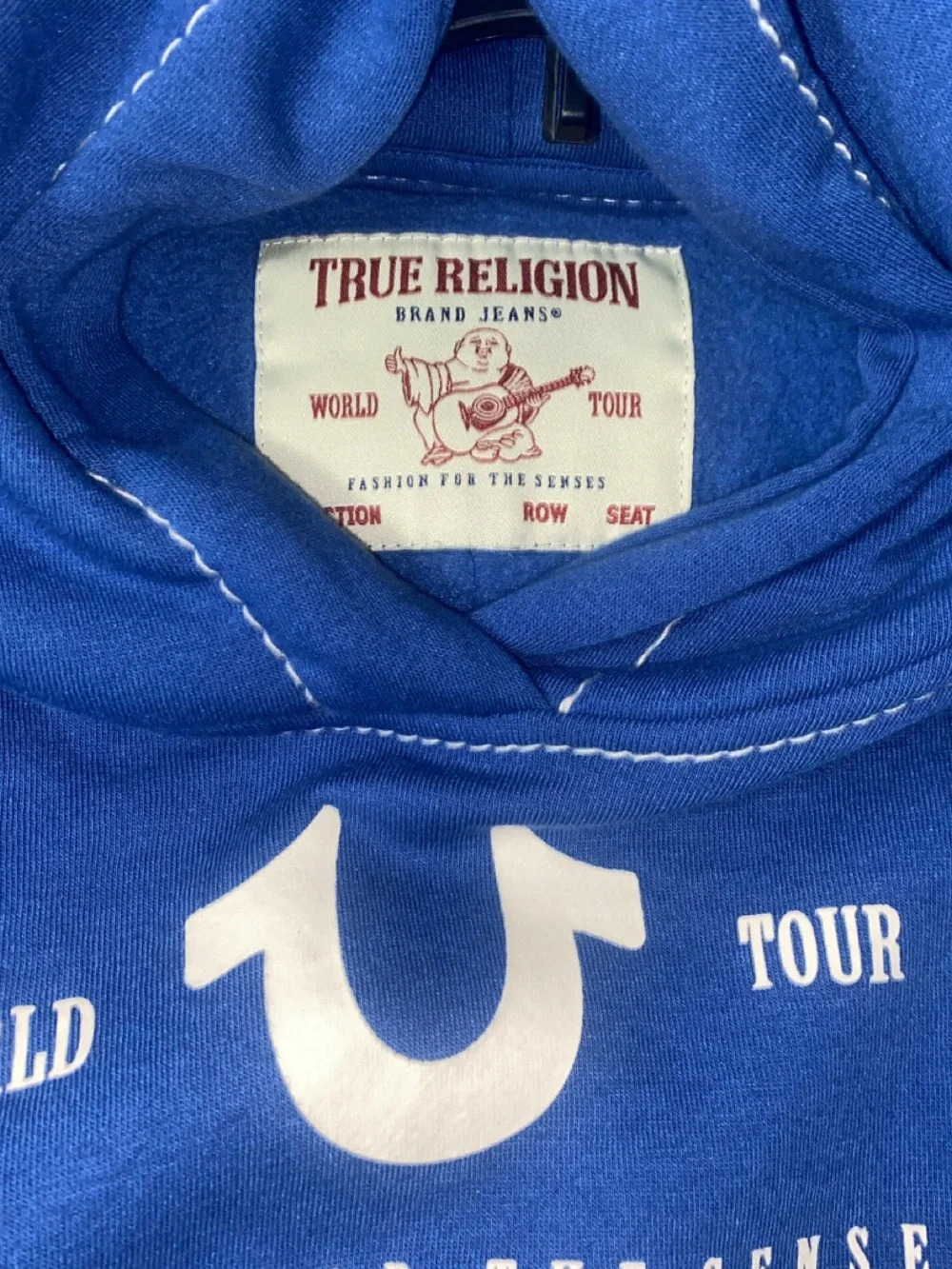 True Religion Royal Blue cropped Hoodie